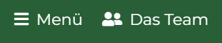 Buttons "Menü" und "Team"