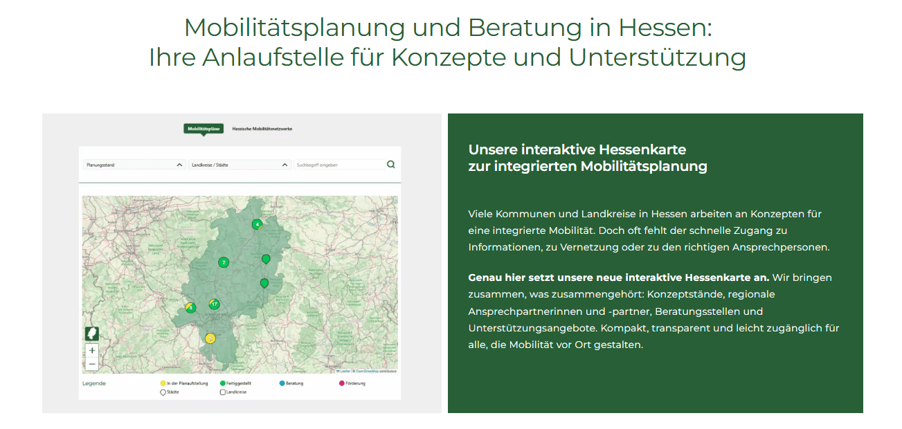 Ein Blick auf die Interaktive Hessenkarte.